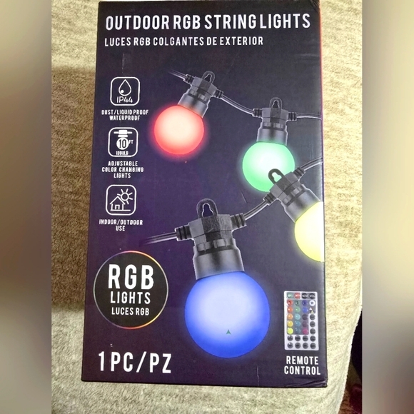 Outdoor RGB String Lights with Remote - Picture 1 of 4